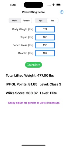 Powerlifting Score screenshot