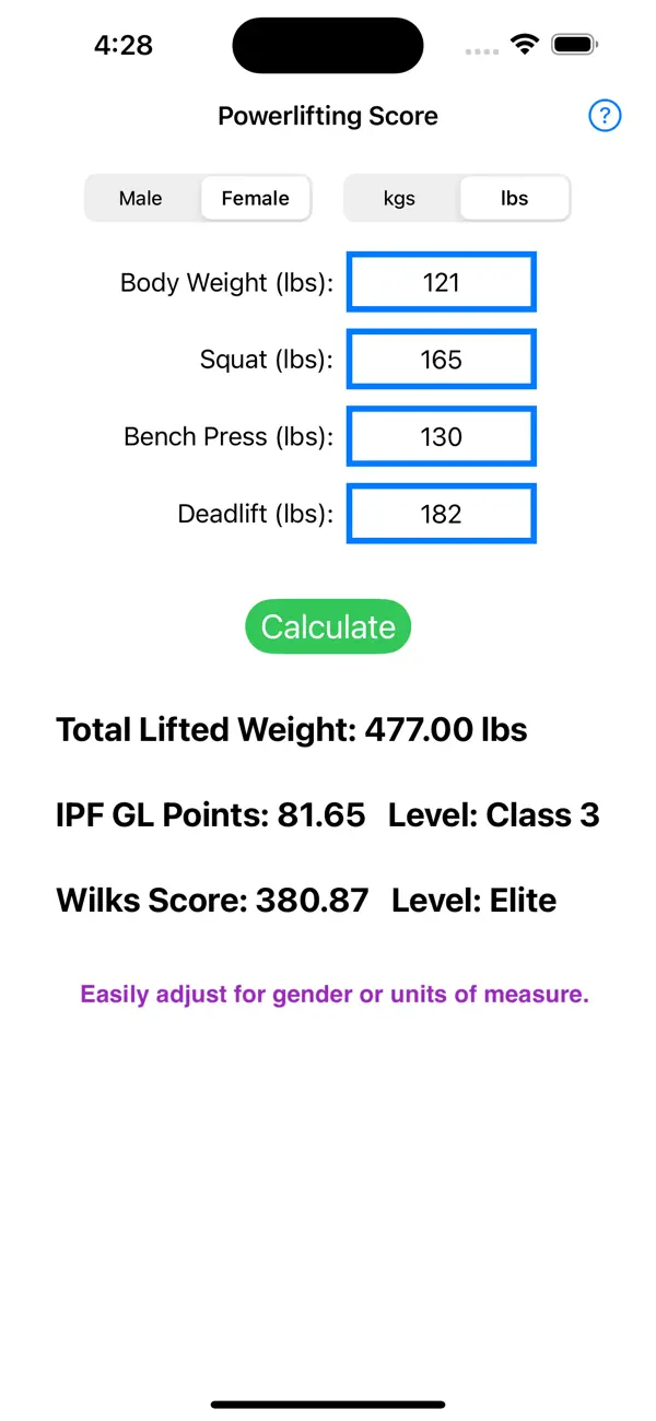 Screenshot #3 pour Powerlifting Score