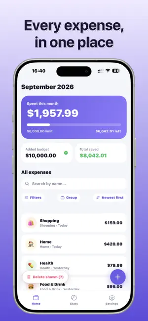 Spent Money: Expense Tracker screenshot 1