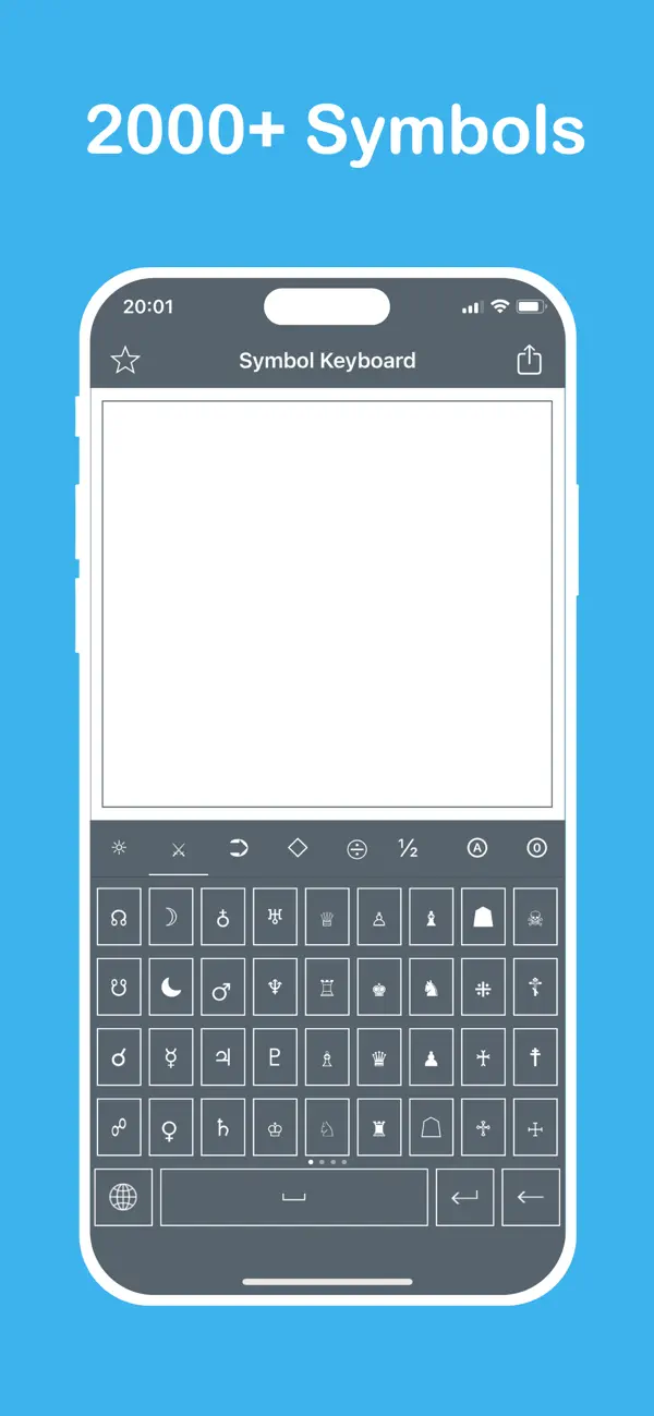 Screenshot #2 pour Symbol Keyboard - 2000+ Signs