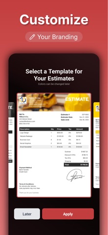 Estimate Maker - Business Cost iPhone screenshot