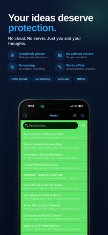 Secure Notes - Memo and lists Screenshot 2 of 4