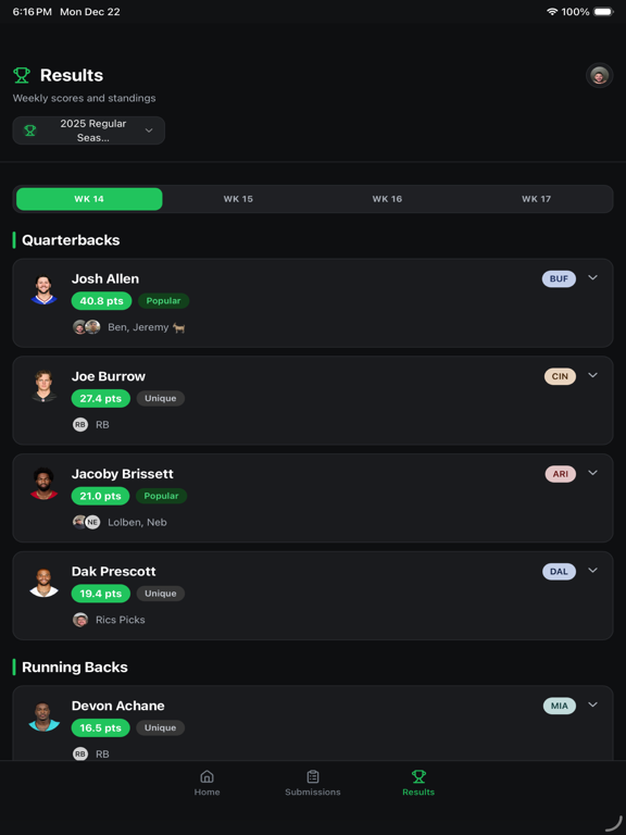Emma Playoff Picks iPad screenshot 2 - Sports app