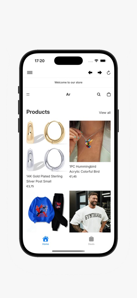 coach outlet store - Discover a diverse array of items within the app's 'Products' section, showcasing varied clothing and accessory options alongside individual pricing for each.