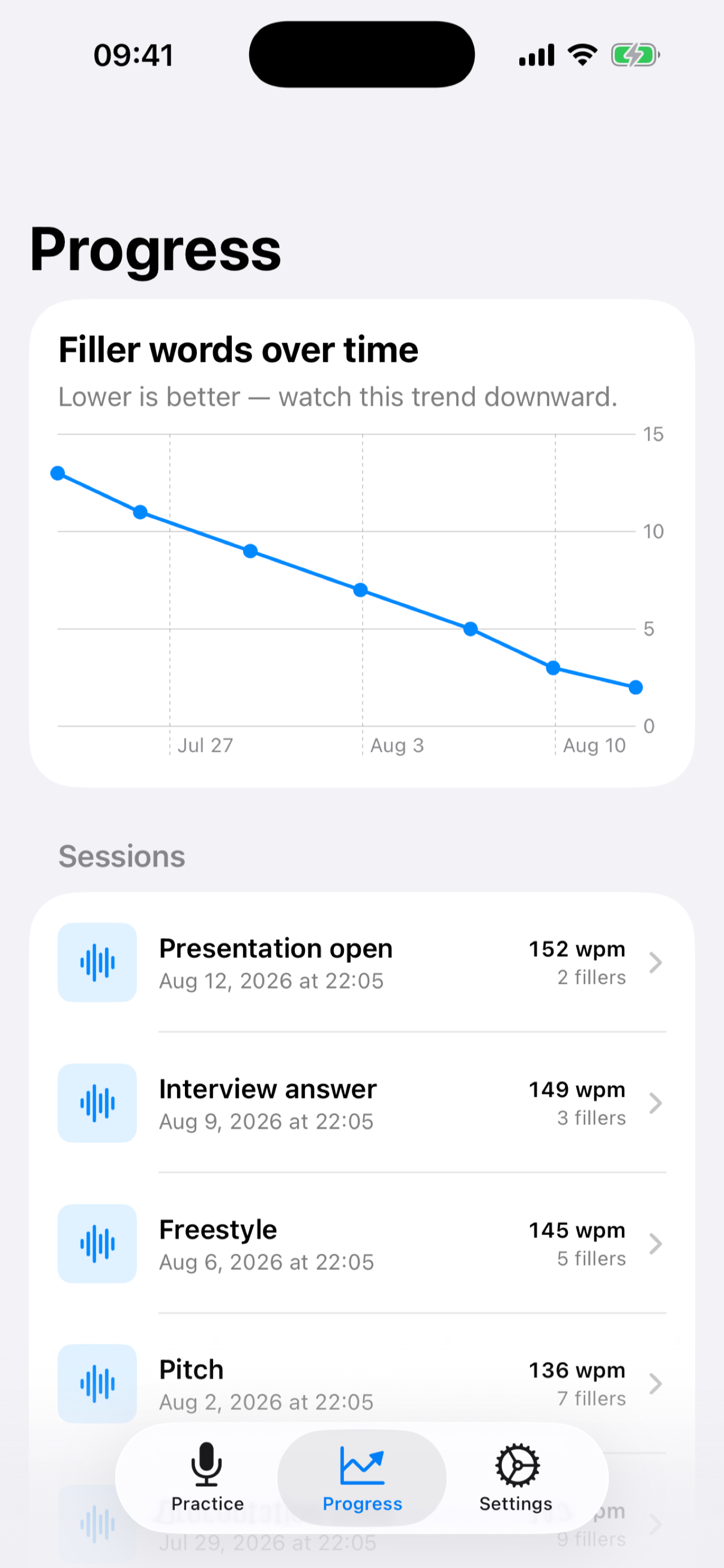 Speaking Coach: Filler Words screenshot 3
