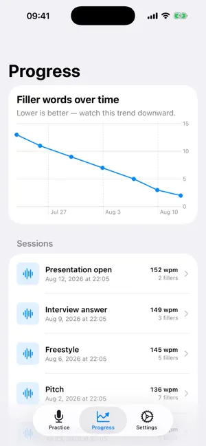 Speaking Coach: Filler Words screenshot 3