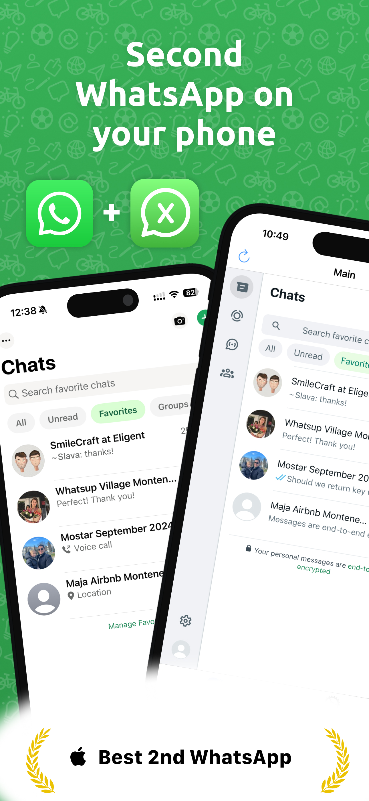 WavesChat: Dual Messenger & GB
