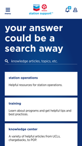 Chevron Texaco Station Support screenshot
