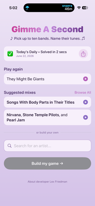 Gimme a Second Screenshot 1 of 6