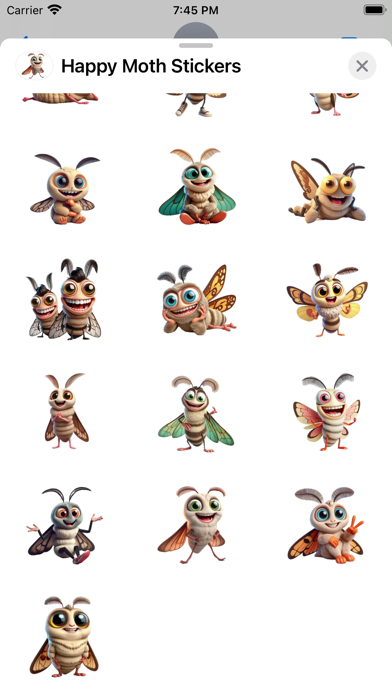 Screenshot #3 pour Happy Moth Stickers