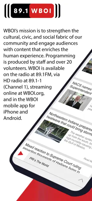 WBOI Public Radio App screenshot 1