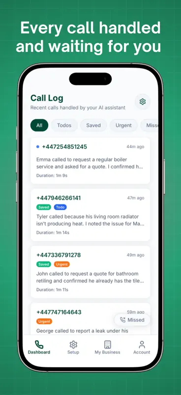 PickedUp: Your AI Receptionist screenshot 4 of 6
