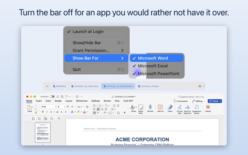 TabBar for Office – File Tabs Screenshot 4
