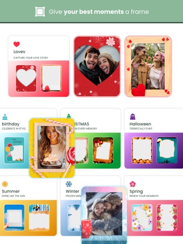 Custom your pics and cards iPad screenshot