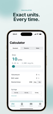 Peptra: Peptide Calculator iPhone screenshot