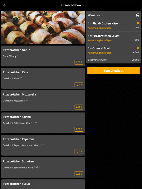 King & Queenz Pizza Trier iPad screenshot