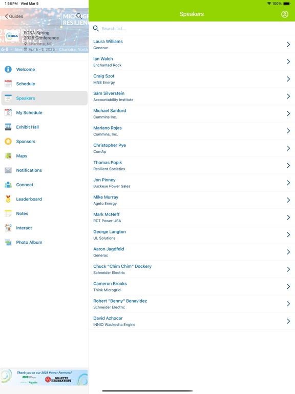 EGSA Conference iPad screenshot 3 - Business app