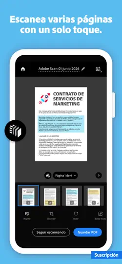 Captura de pantalla de Adobe Scan: Escáner PDF Y OCR en iPhone 4