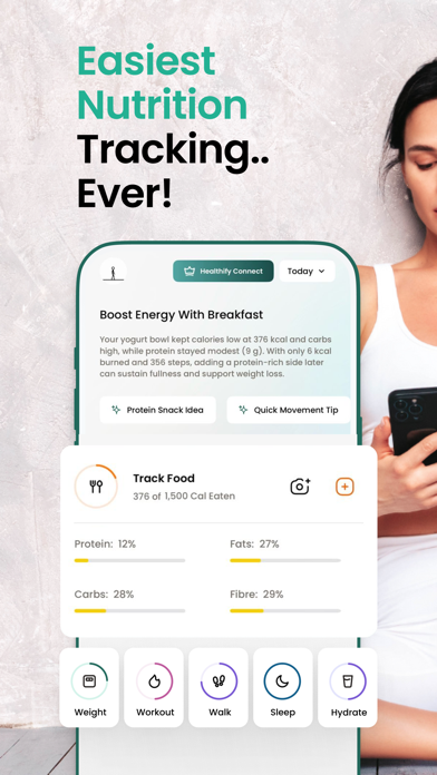 Screenshot #2 pour Healthify: AI Calorie Tracker
