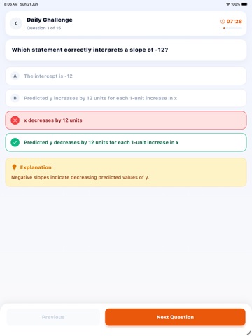 AP Statistics Practice iPad screenshot