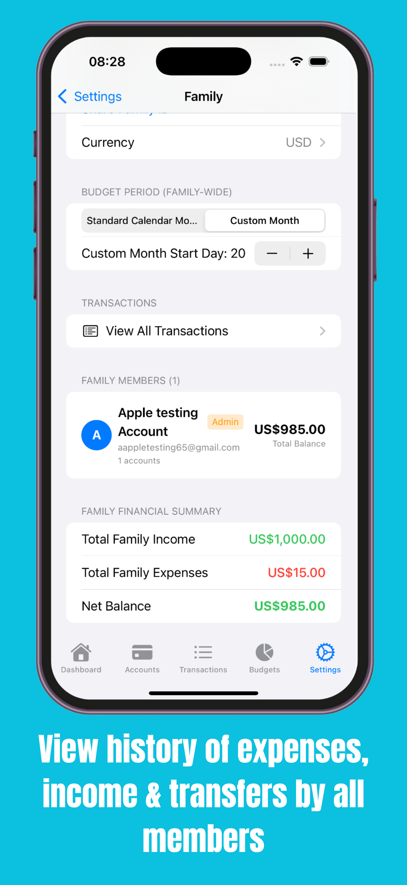 Family Cash Tracker