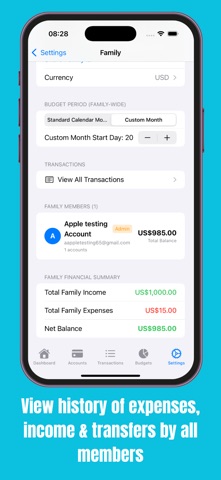 Family Cash Tracker screenshot