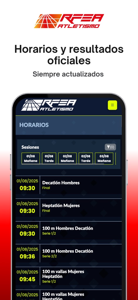 Campeonatos RFEA - Sports App | MWM