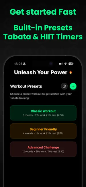Tabata Timer: Interval Timer X screenshot 1