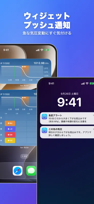 気圧計 Torr - 高度計・気圧予報で頭痛・気象病対策も screenshot 3 of 5