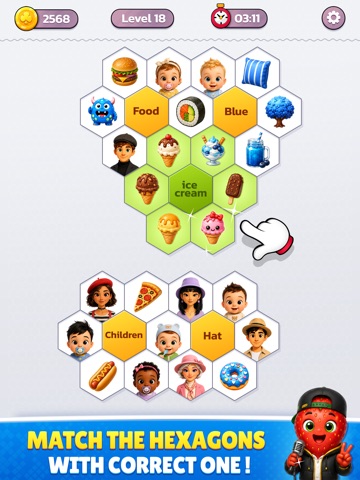Hexa Category Sort: Emoji Game iPad screenshot