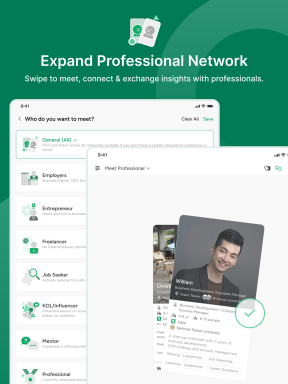 Cake: Job, Resume & Networking iPad screenshot 4 - Business app