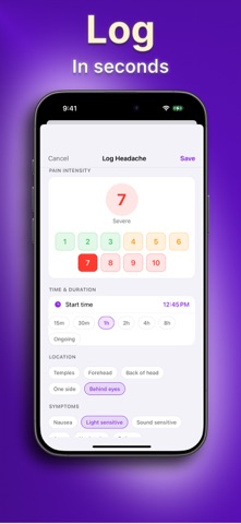 Migraine Diary & Headache Log Screenshot 4 of 5