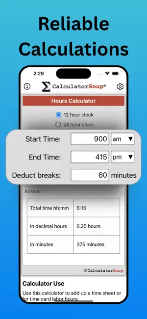 Hours Calculator: Time Tracker screenshot 3