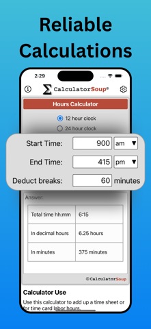 Hours Calculator: Time Tracker Screenshot 3 of 3