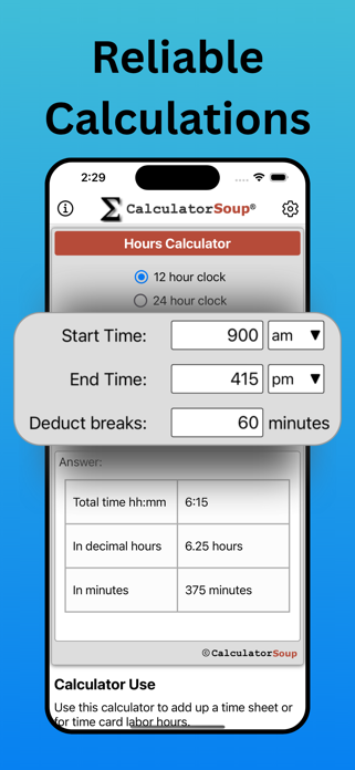 Hours Calculator: Time Tracker Screenshot 3 of 3