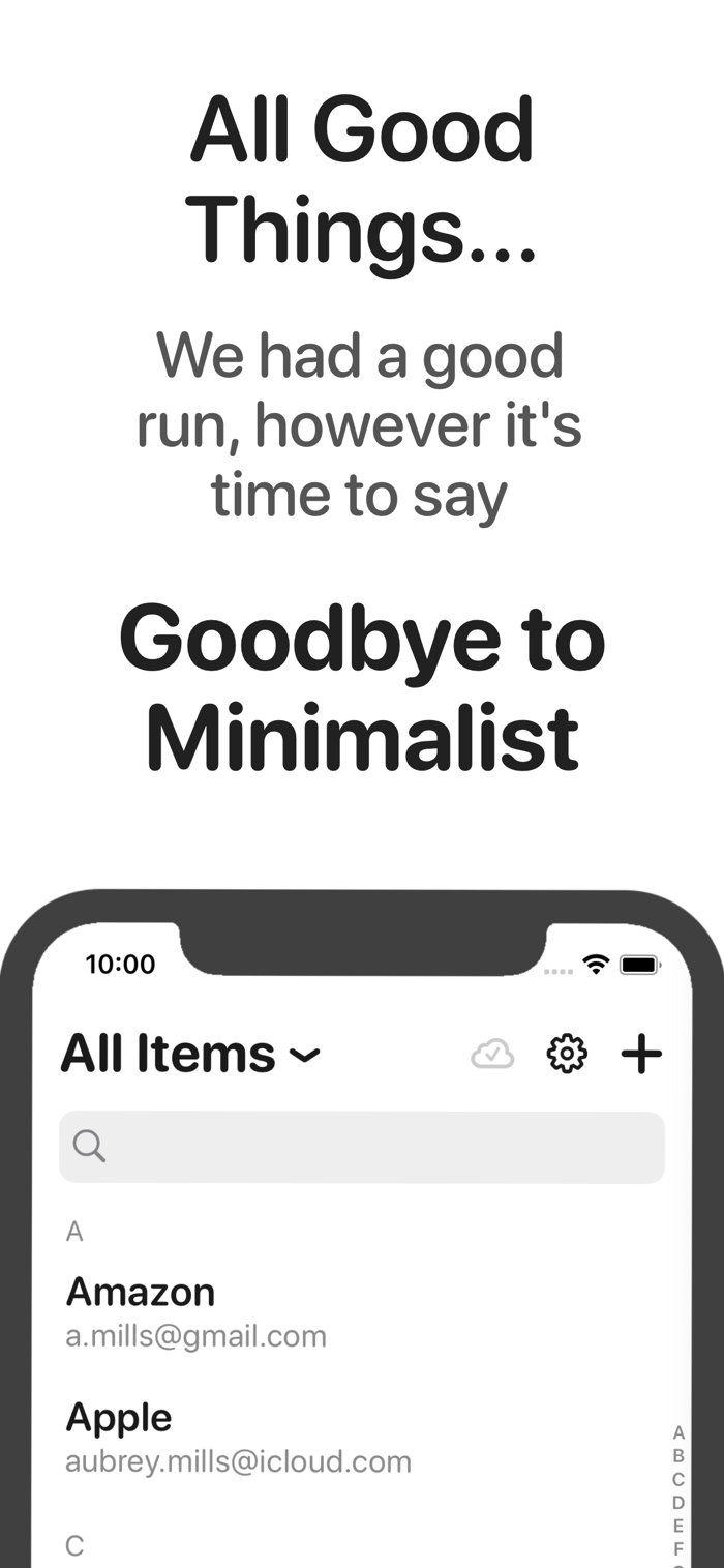 Minimalist Password Manager
