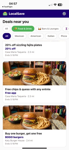 LocalSave: Deals Near You iPhone screenshot