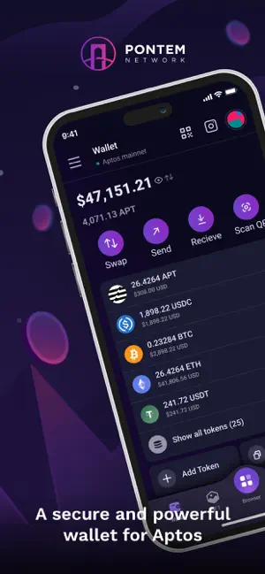 Pontem: DeFi wallet for Aptos screenshot 1