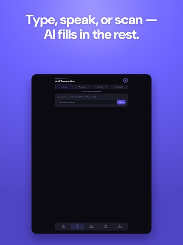 SpendSmartAI - Expense Tracker iPad screenshot
