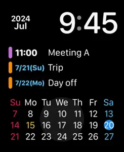 Color Calendar Gen screenshot #1 for Apple Watch