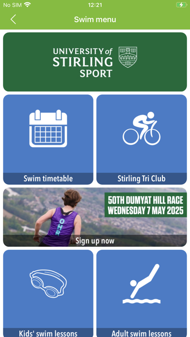 University of Stirling Sport Screenshot