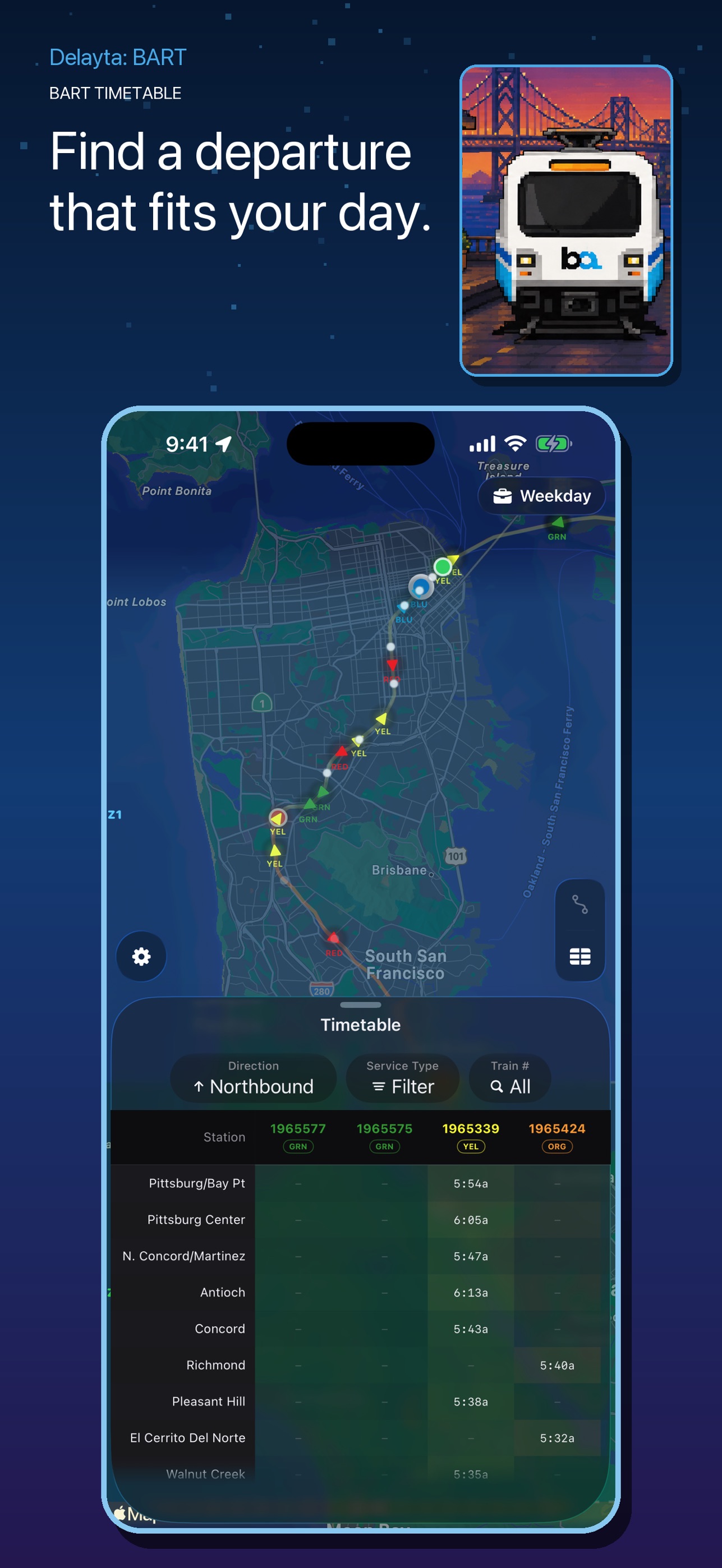 Screenshot 3 of BART Schedule & Tracker