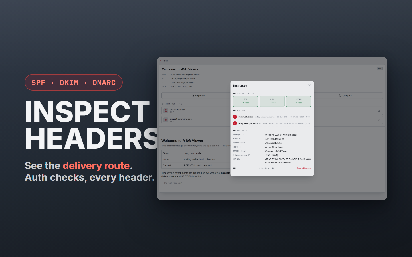MSG Reader, Mail File into PDF