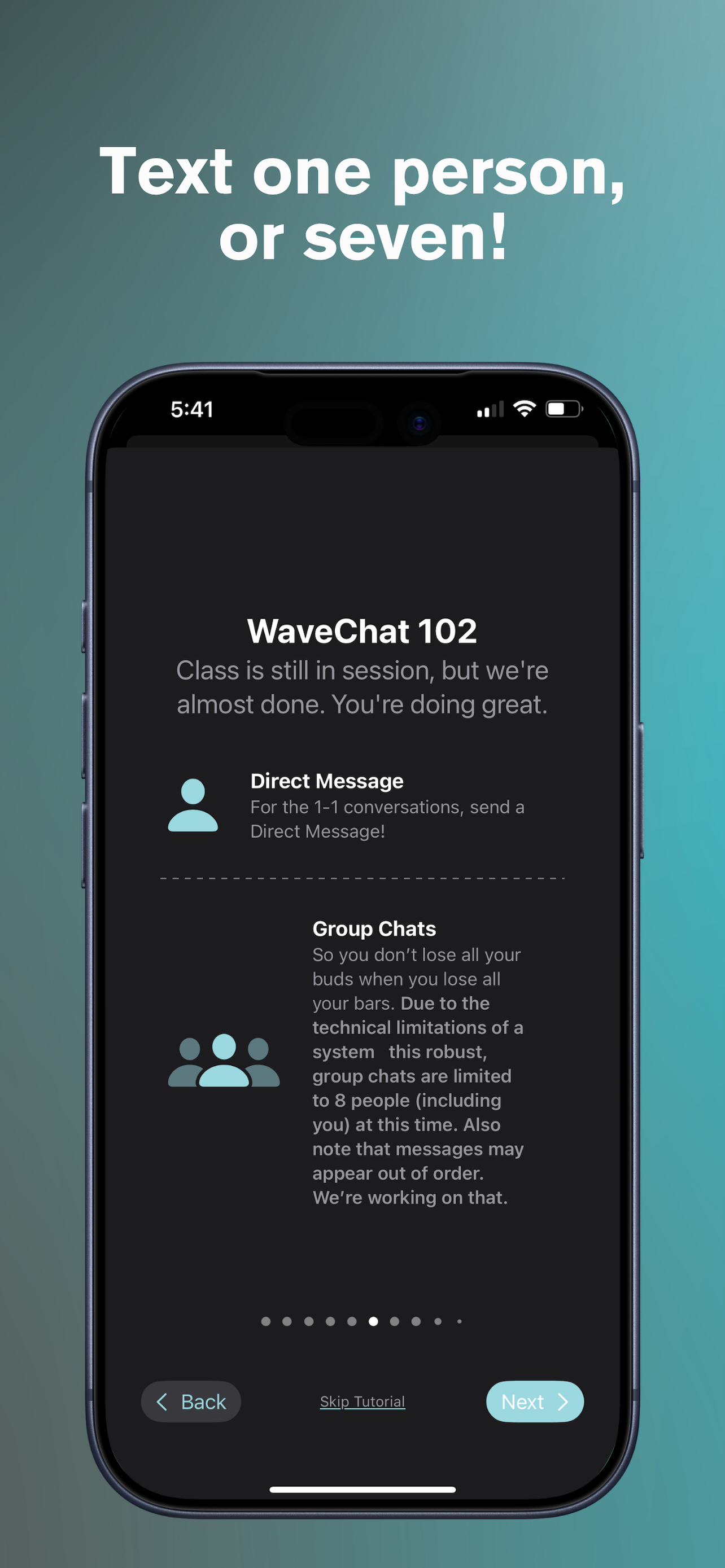WaveChat: Texting, Off-Grid