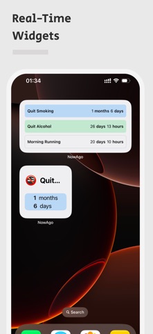 NowAgo – Habit & Quit Tracker iPhone screenshot
