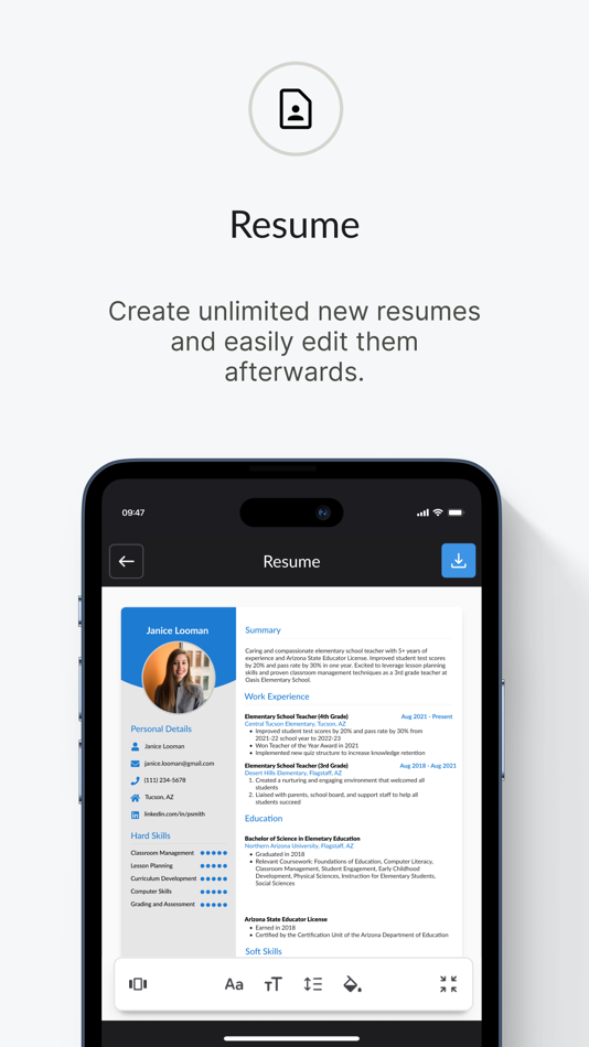 #2. CVwizard: Online CV maker (iOS) 由: Resumedia