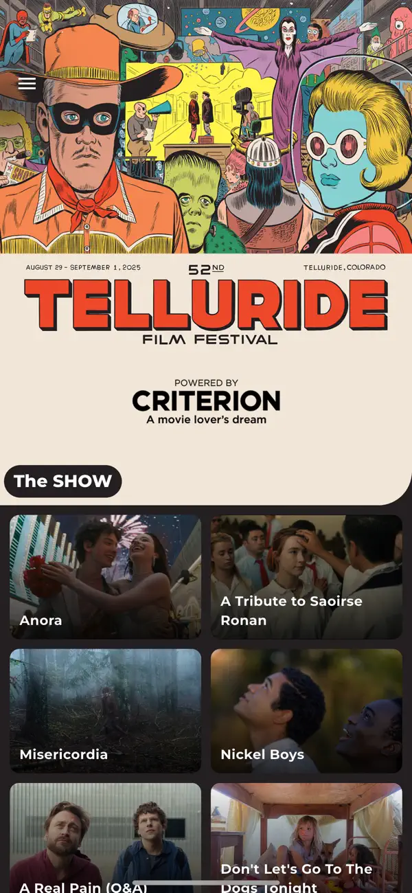Screenshot #1 pour Telluride Film Festival SHOW