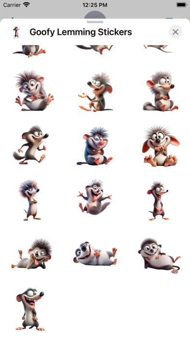 Screenshot #3 pour Goofy Lemming Stickers