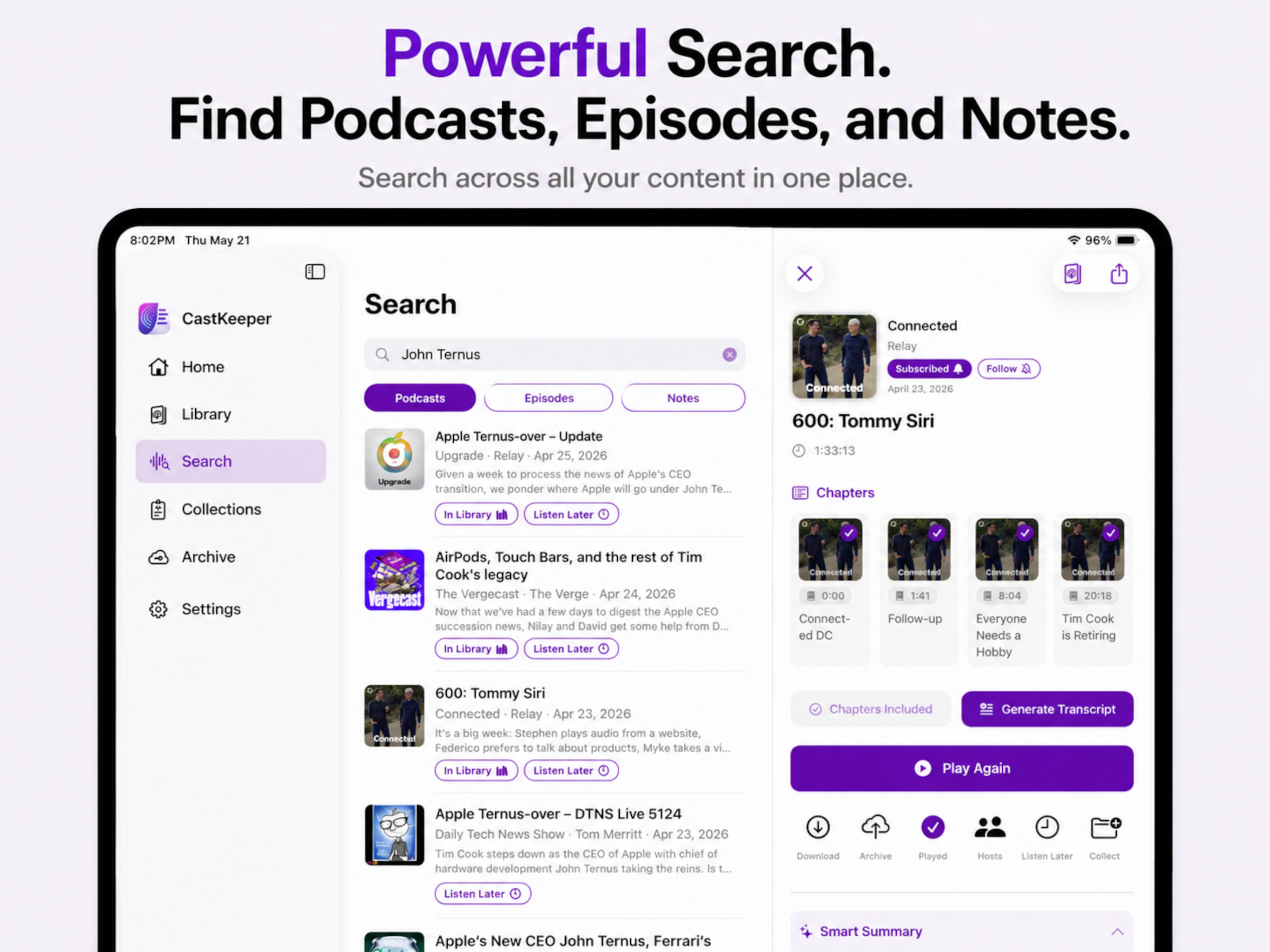 CastKeeper: Podcast Player