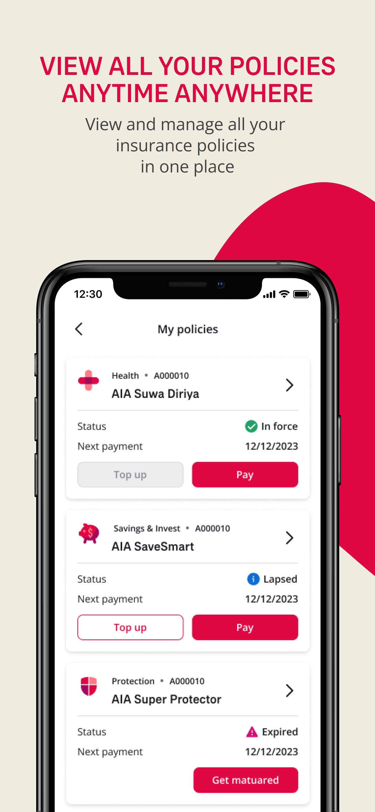 AIA+ Sri Lanka screenshot 3